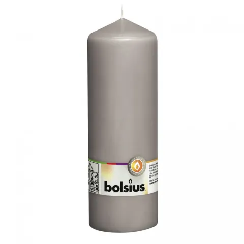 Sveća valjak 20x6.8 cm - siva